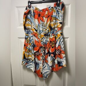 Forever 21 Tropical Strapless Romper Size 2X